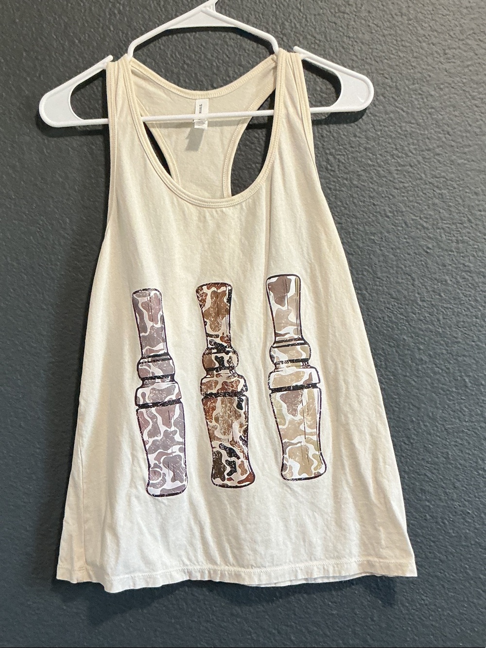 Bella Canvas Cream Racerback Tank with Lipstick Trio Graphic